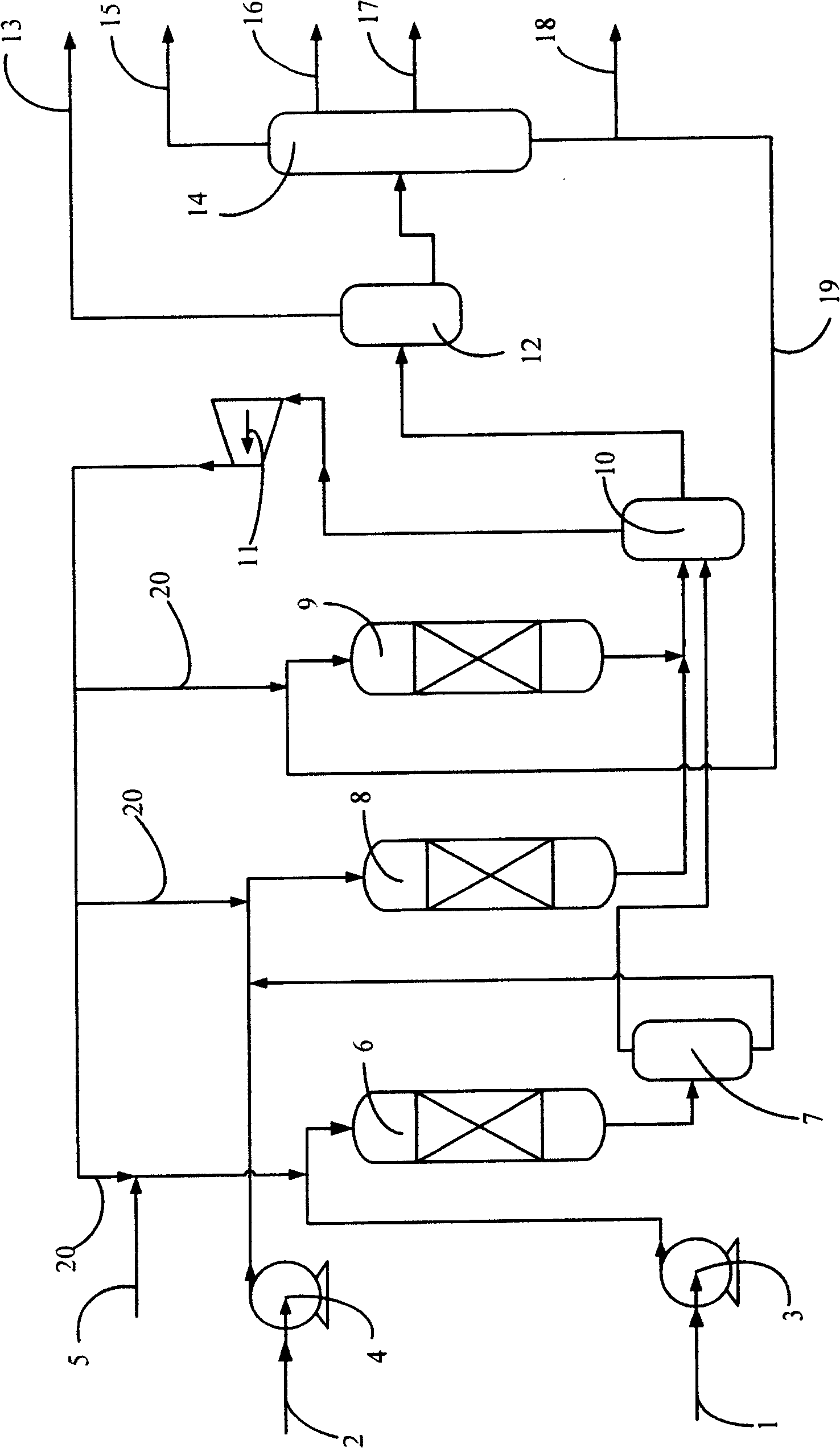 Hydrogenation cracking method of high-output diesel oil from high-nitrogen content heavy raw material