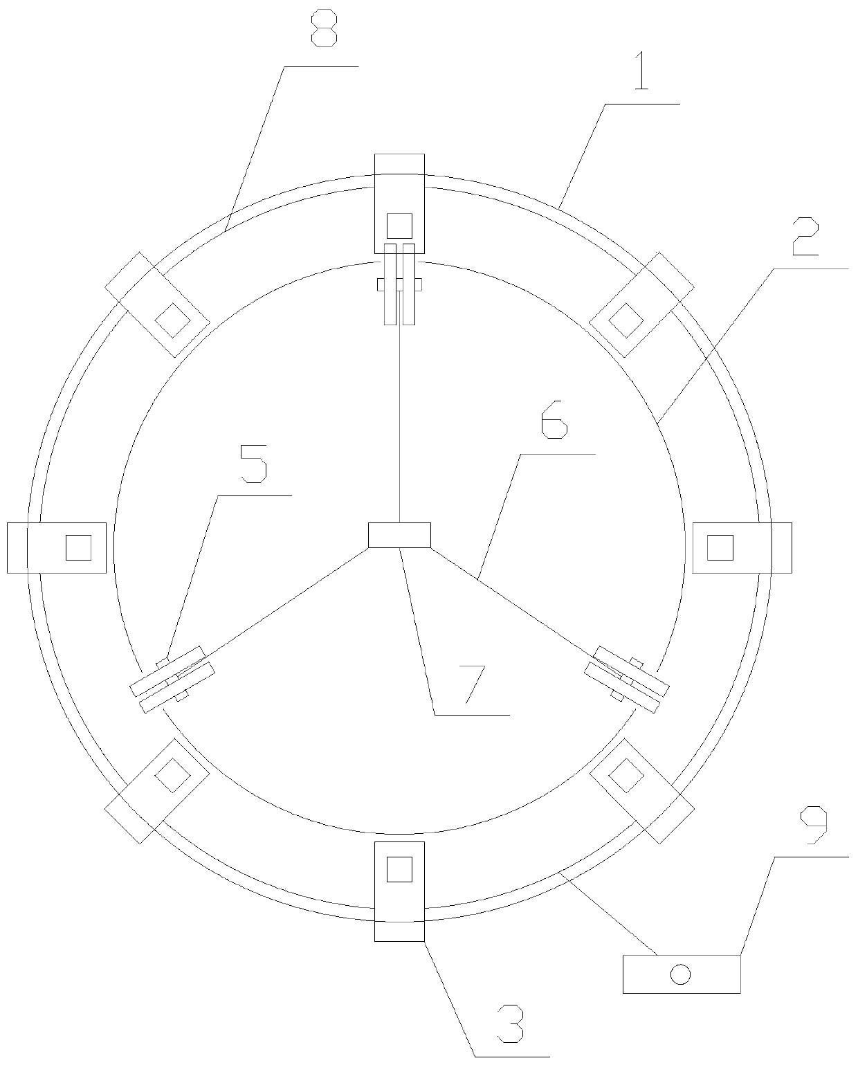 Bottom shell and welding seam assembly tool structure for electromagnetic chuck for hoisting and transporting wheel steel ingots and repair process for bottom shell and welding seam assembly tool structure