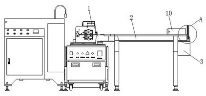 Full-automatic intelligent box pasting device with conveying buffer mechanism