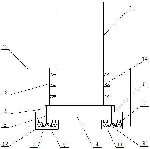 Mutual pull and traction type self-resetting reinforced concrete frame column base joint