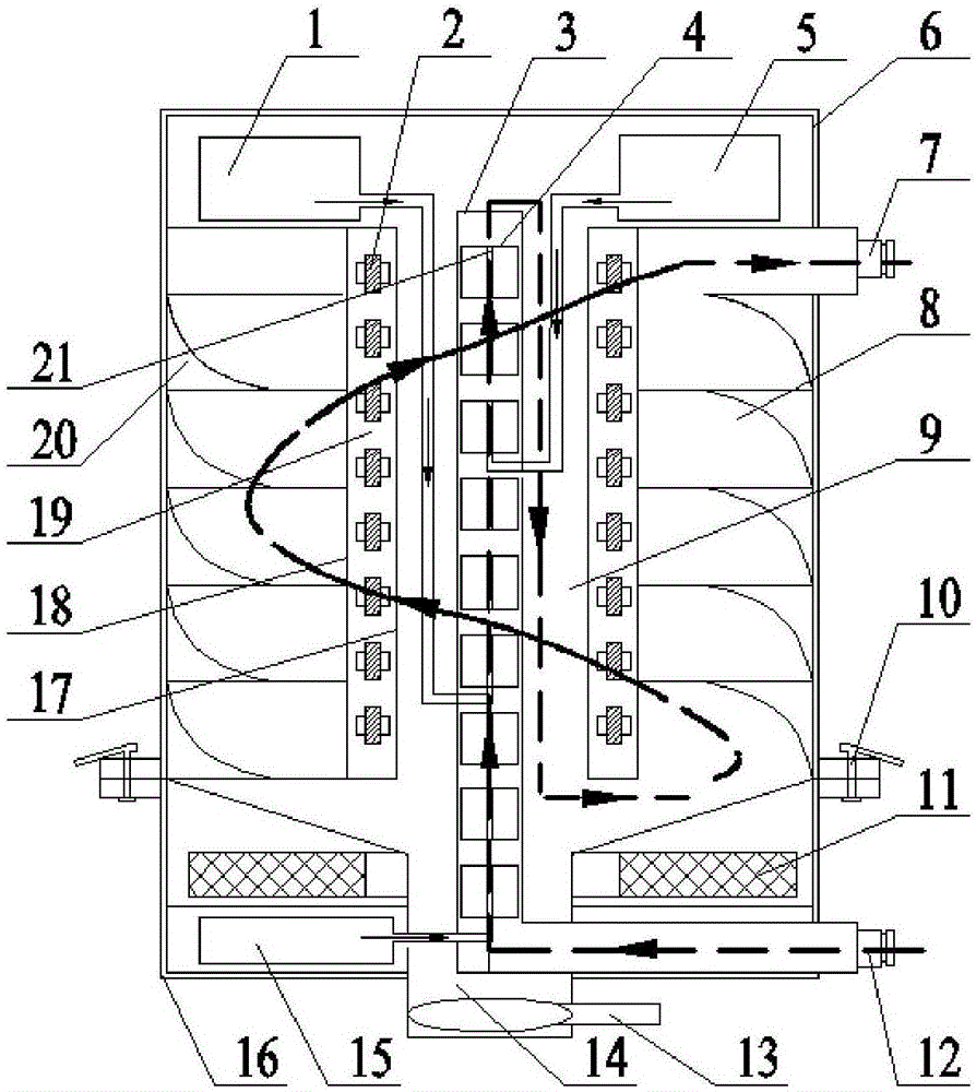 Portable magnetic spiral settling device