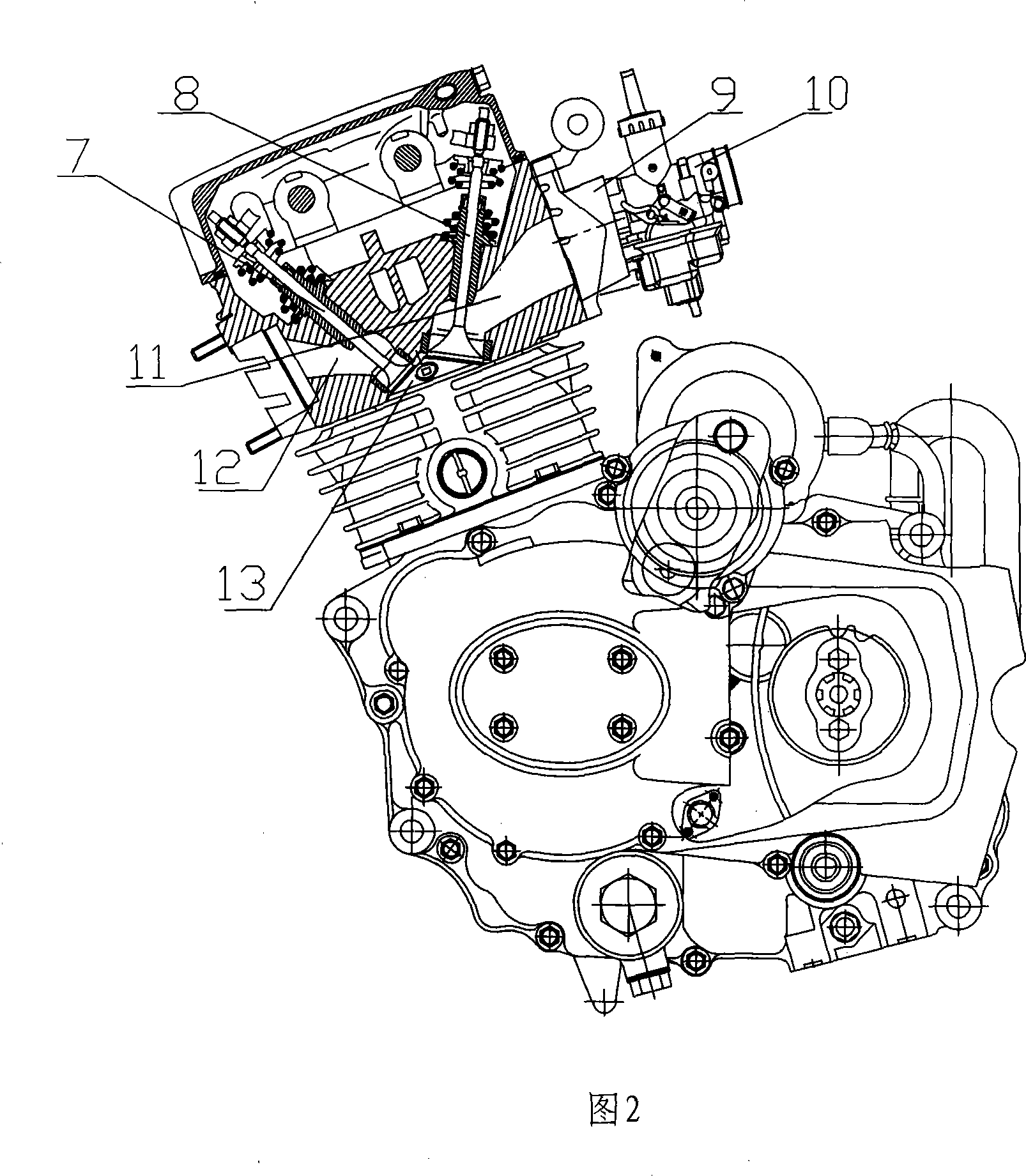 Low rotation speed large torque engine