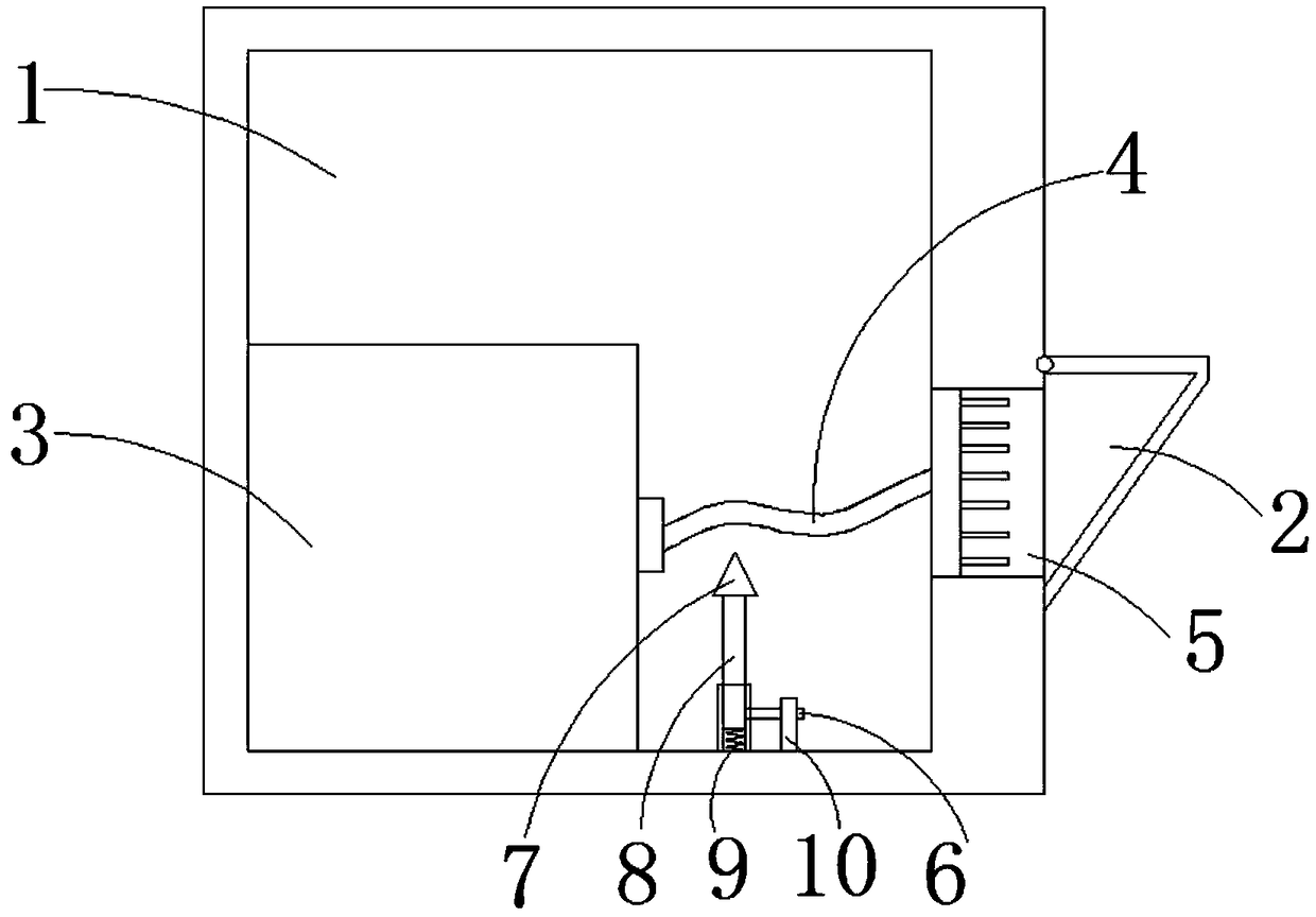 Built-in charging structure for forklift