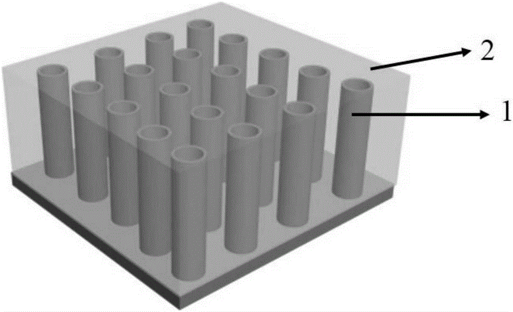 Inorganic/organic semiconductor nano-composite structure and preparation method and application thereof