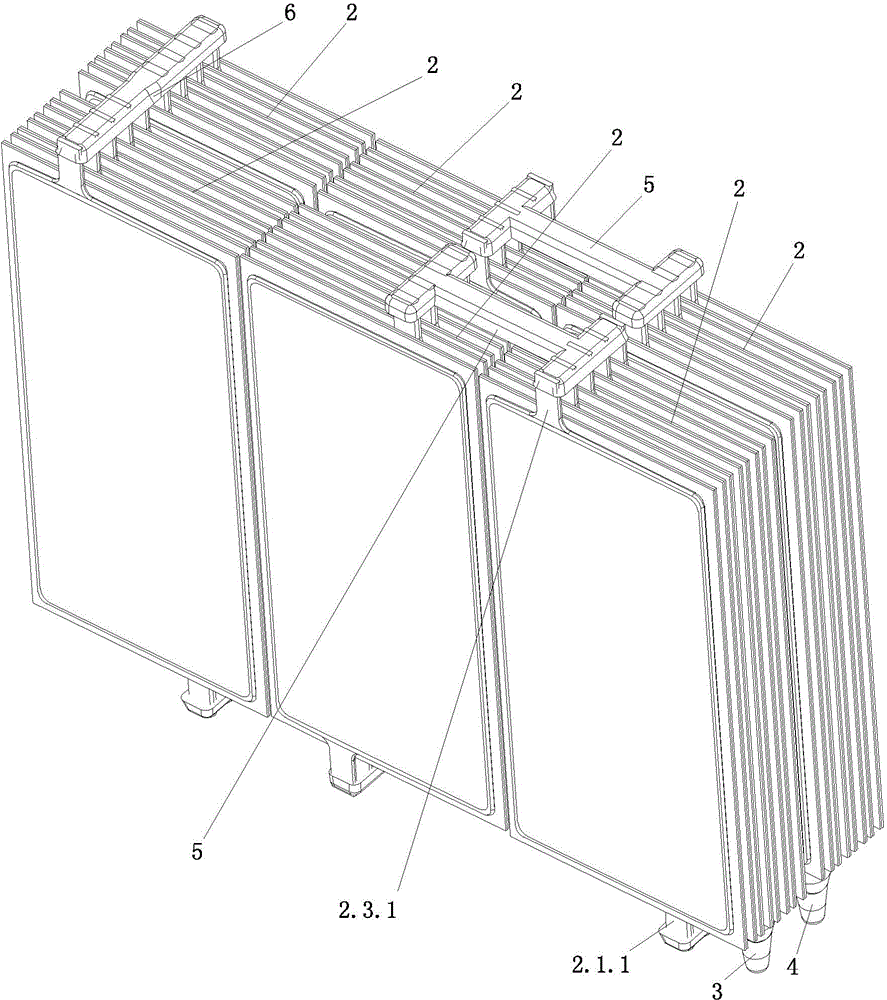 Unipolar horizontal battery and manufacturing method thereof