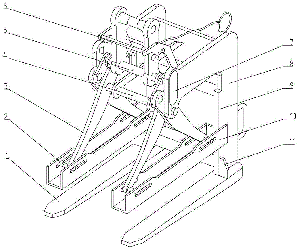 Scissor type lifting tool for plate stacking