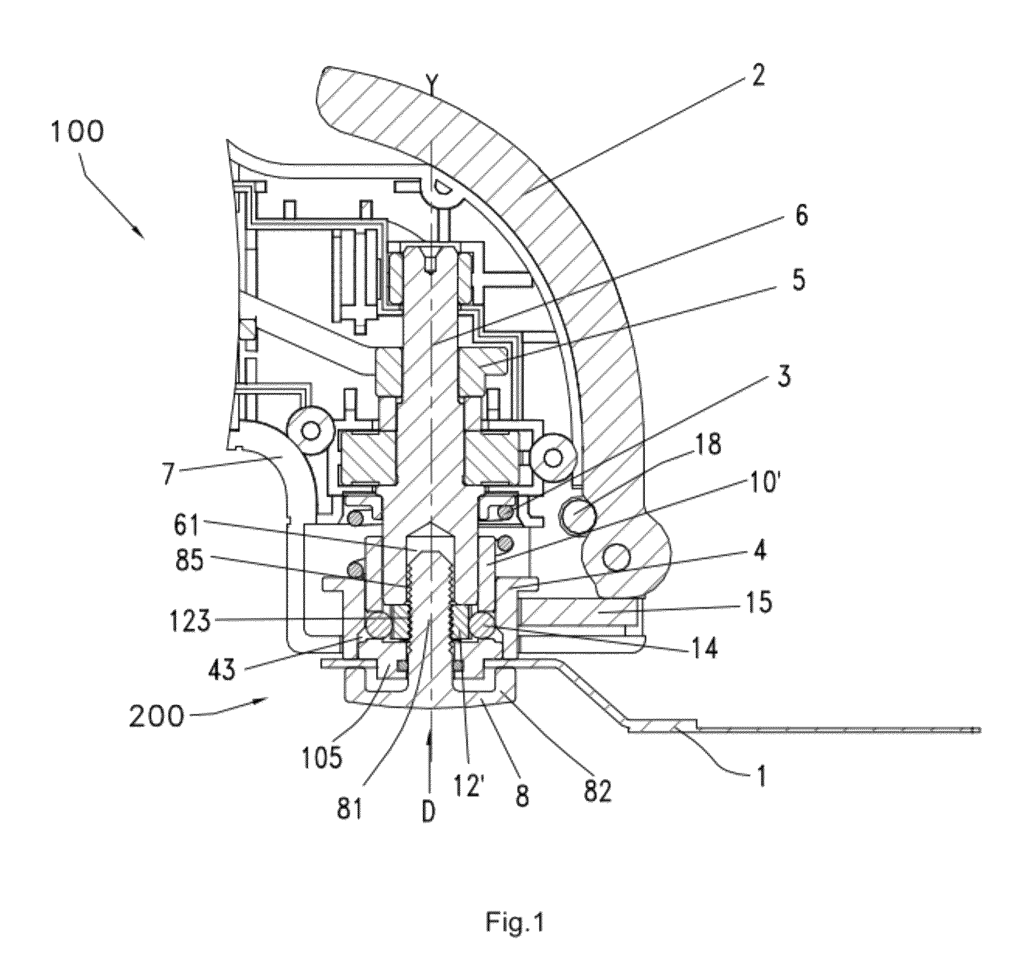 Power tool having a clamping device for a working element