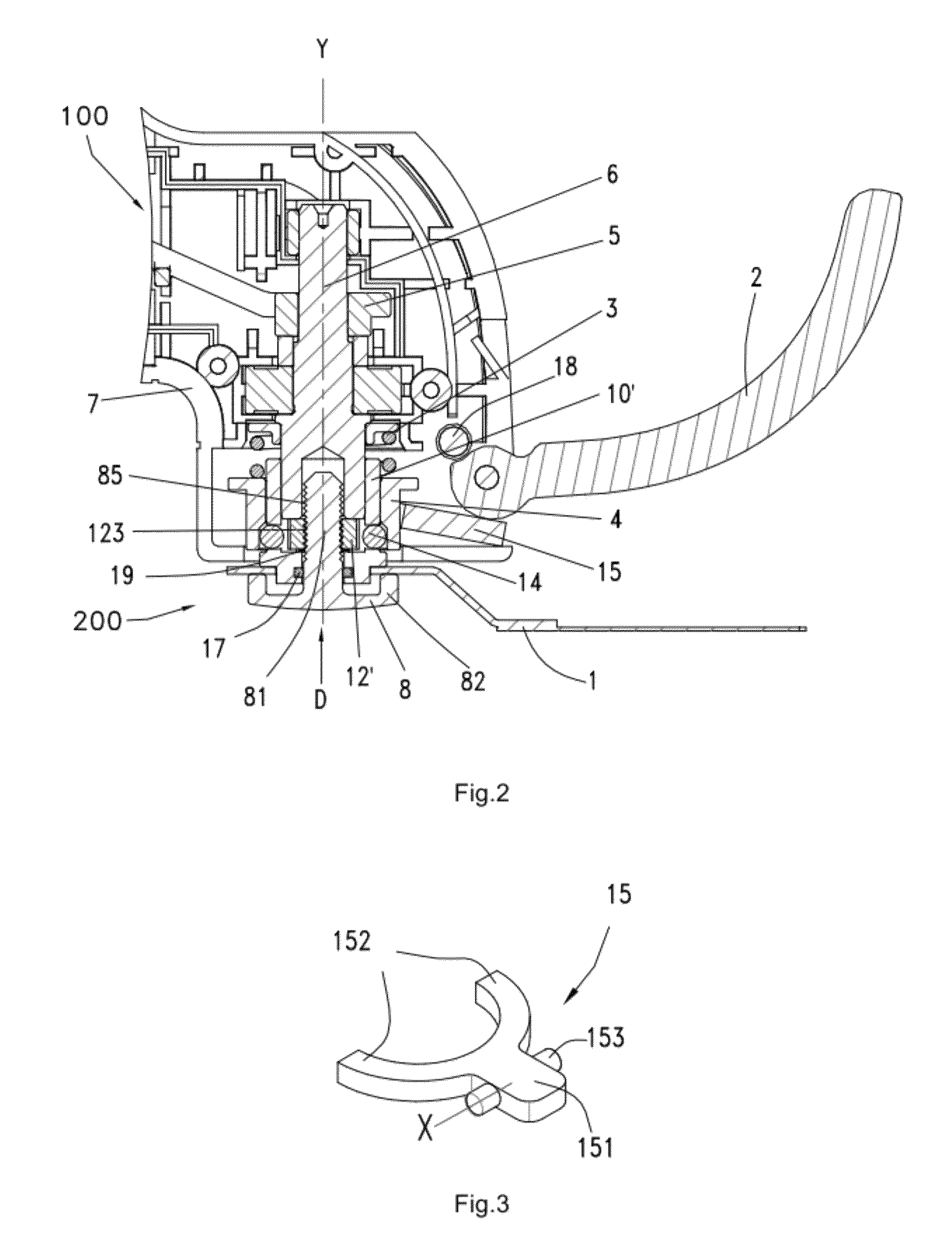 Power tool having a clamping device for a working element