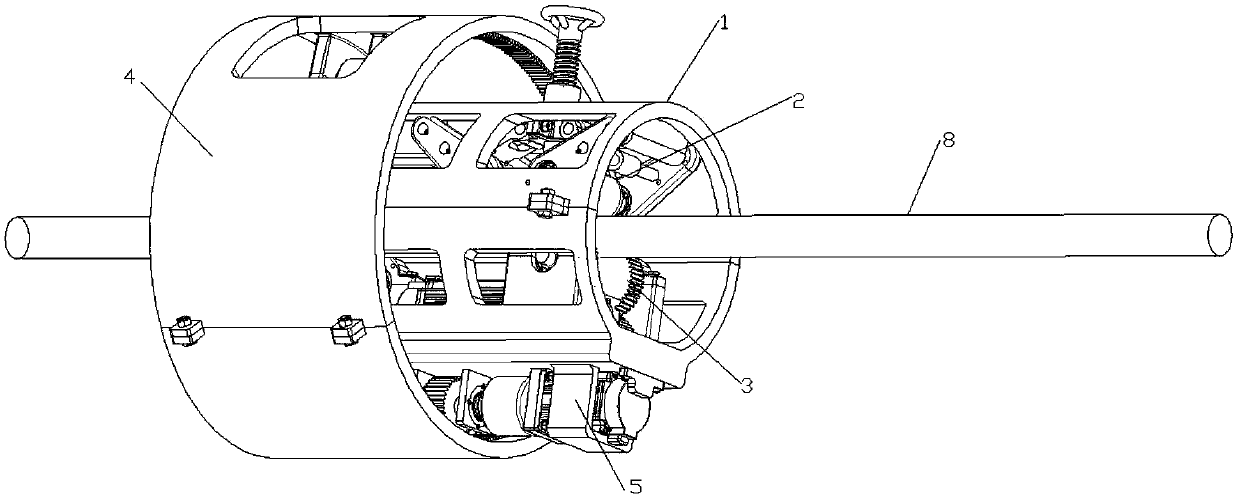 Two-degree-of-freedom motion mechanism suitable for 10kv power distribution operation