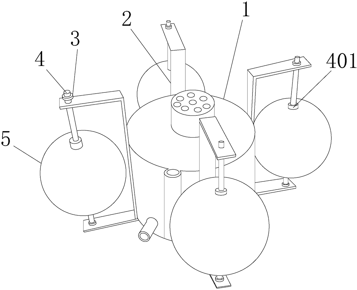 Buoy submerged floating oil absorption device