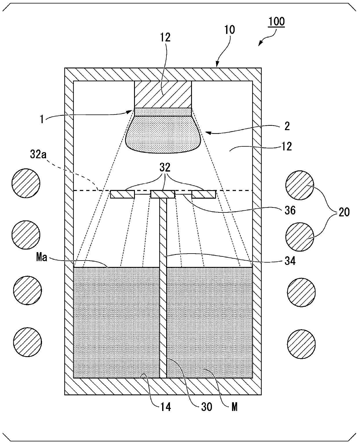 Shielding member and apparatus for single crystal growth