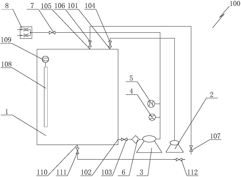 Liquid cross-linking agent injecting device