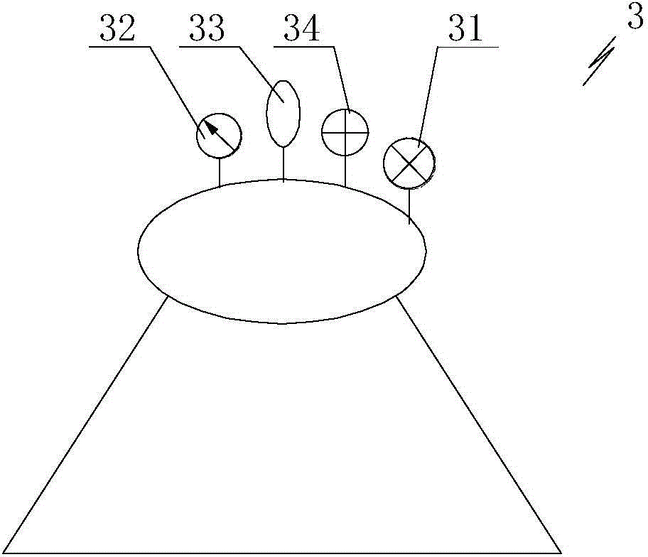 Liquid cross-linking agent injecting device