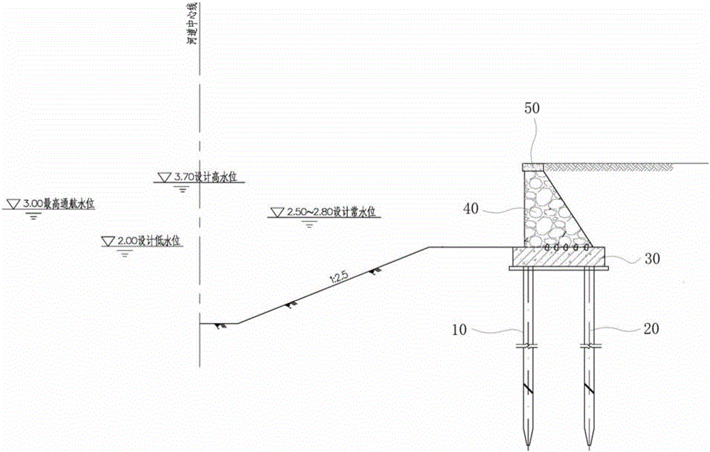 Ecological self-purification type landscape revetment modification structure and construction method thereof