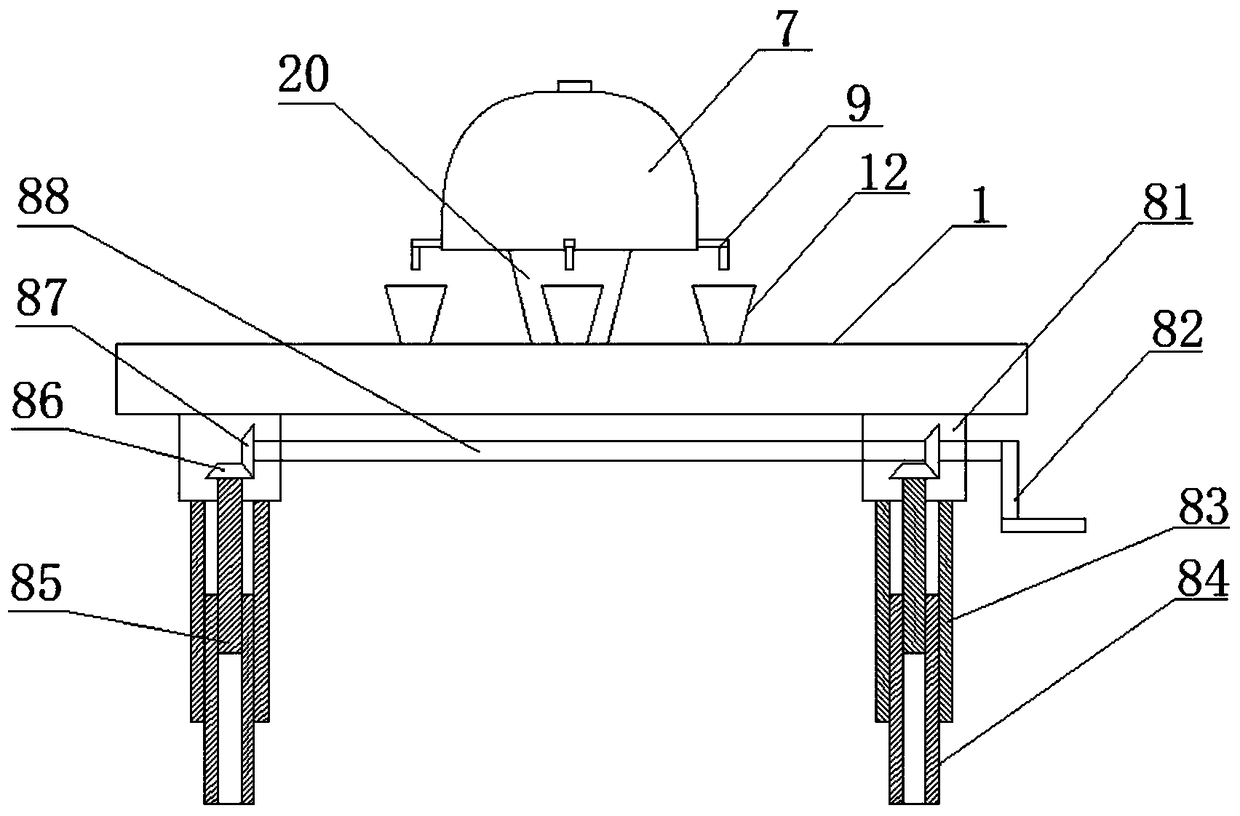 Lifting dinning table