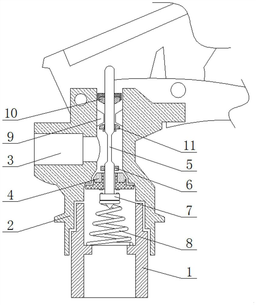 A fire extinguisher valve control structure