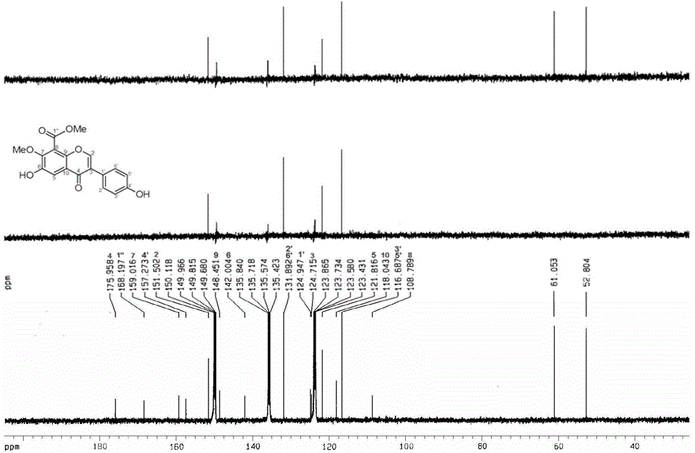 Isoflavone compound contained in tobacco and preparation method and application thereof