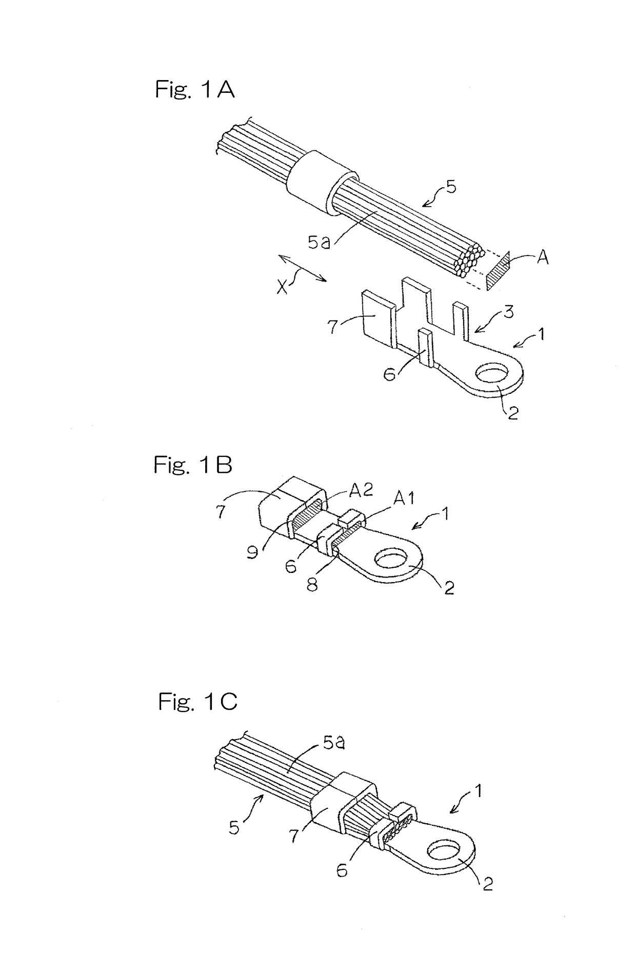 Method for joining terminal and electric wire and electric wire connection terminal