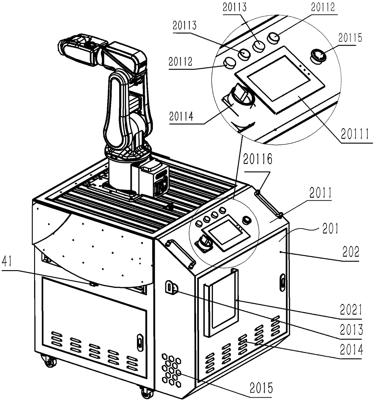 Multifunctional movable platform for robot