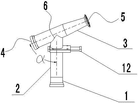 Wet spraying machine double-head discharging device