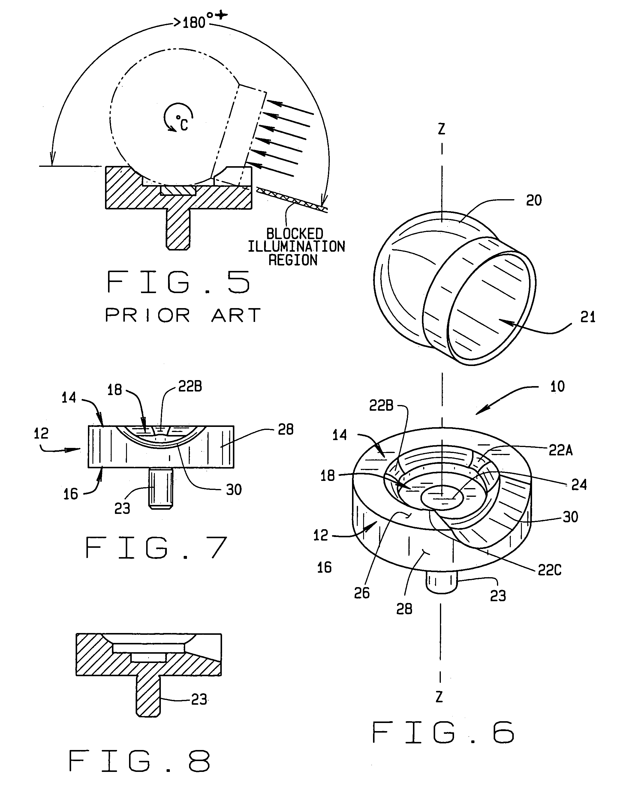 Spherical retro-reflector mount negative