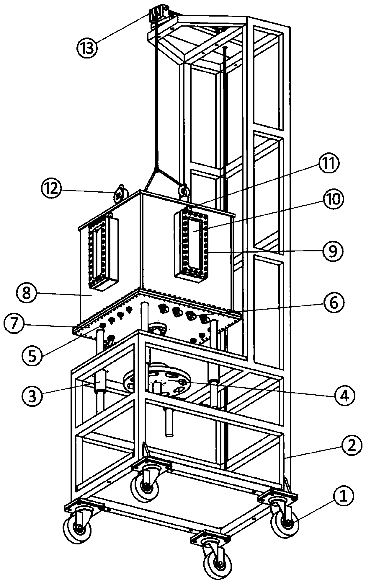 Experimental device for measuring single-oil-drop combustion temperature and flame structure under low-pressure condition