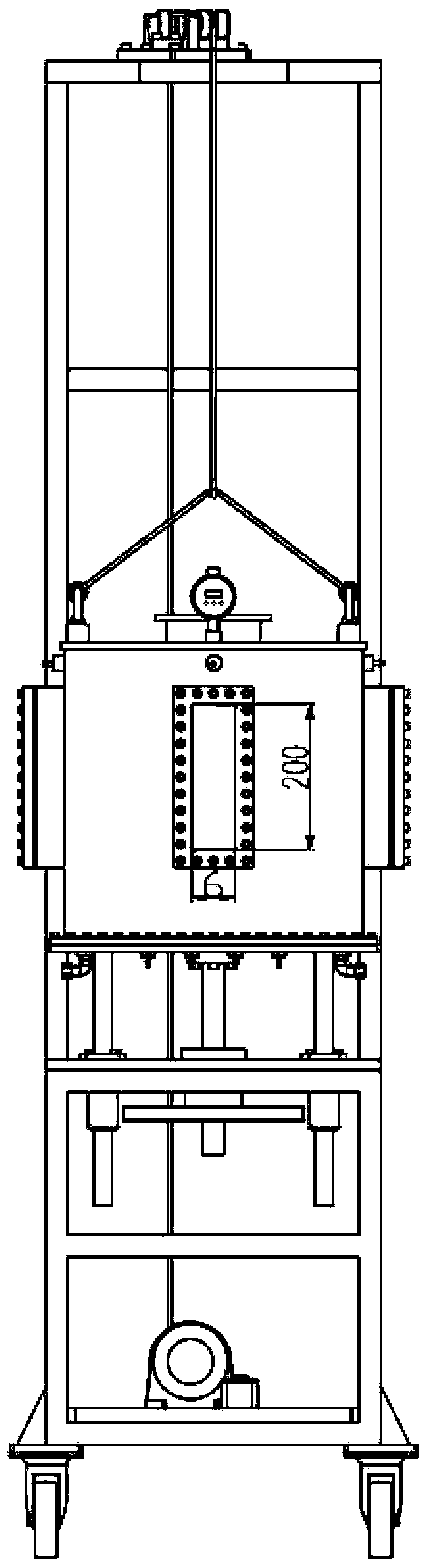 Experimental device for measuring single-oil-drop combustion temperature and flame structure under low-pressure condition