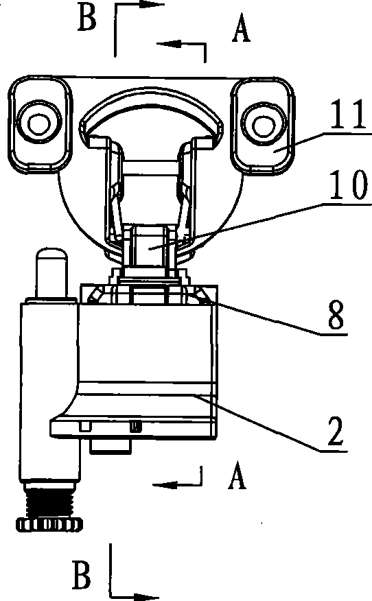 Front and rear regulation structure of hinge for furniture