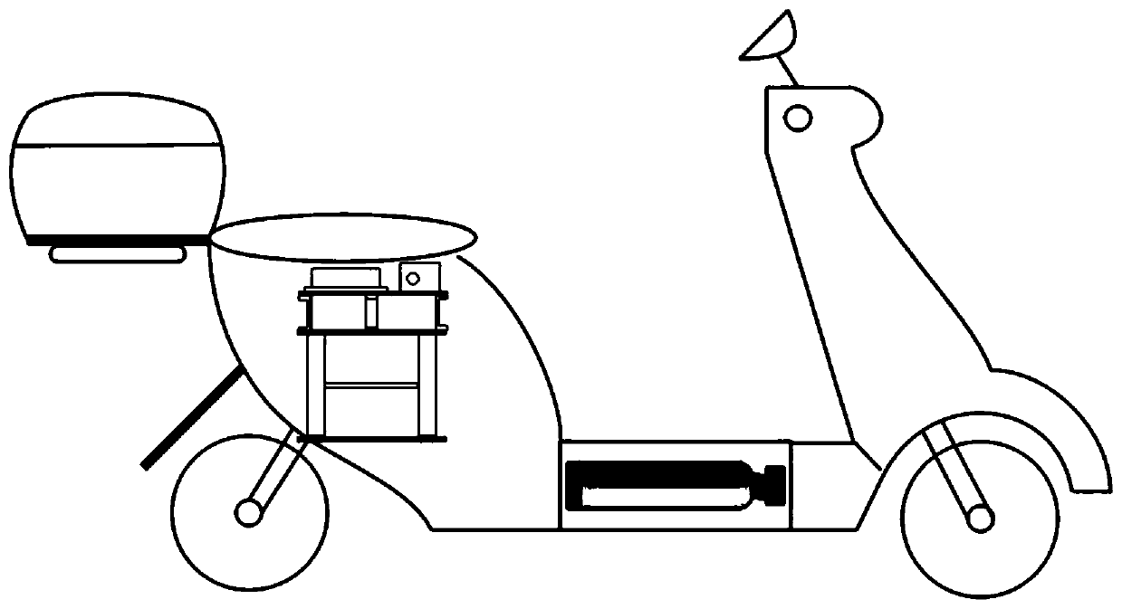 Fuel battery electric motorcycle power system without DC-DC transformer