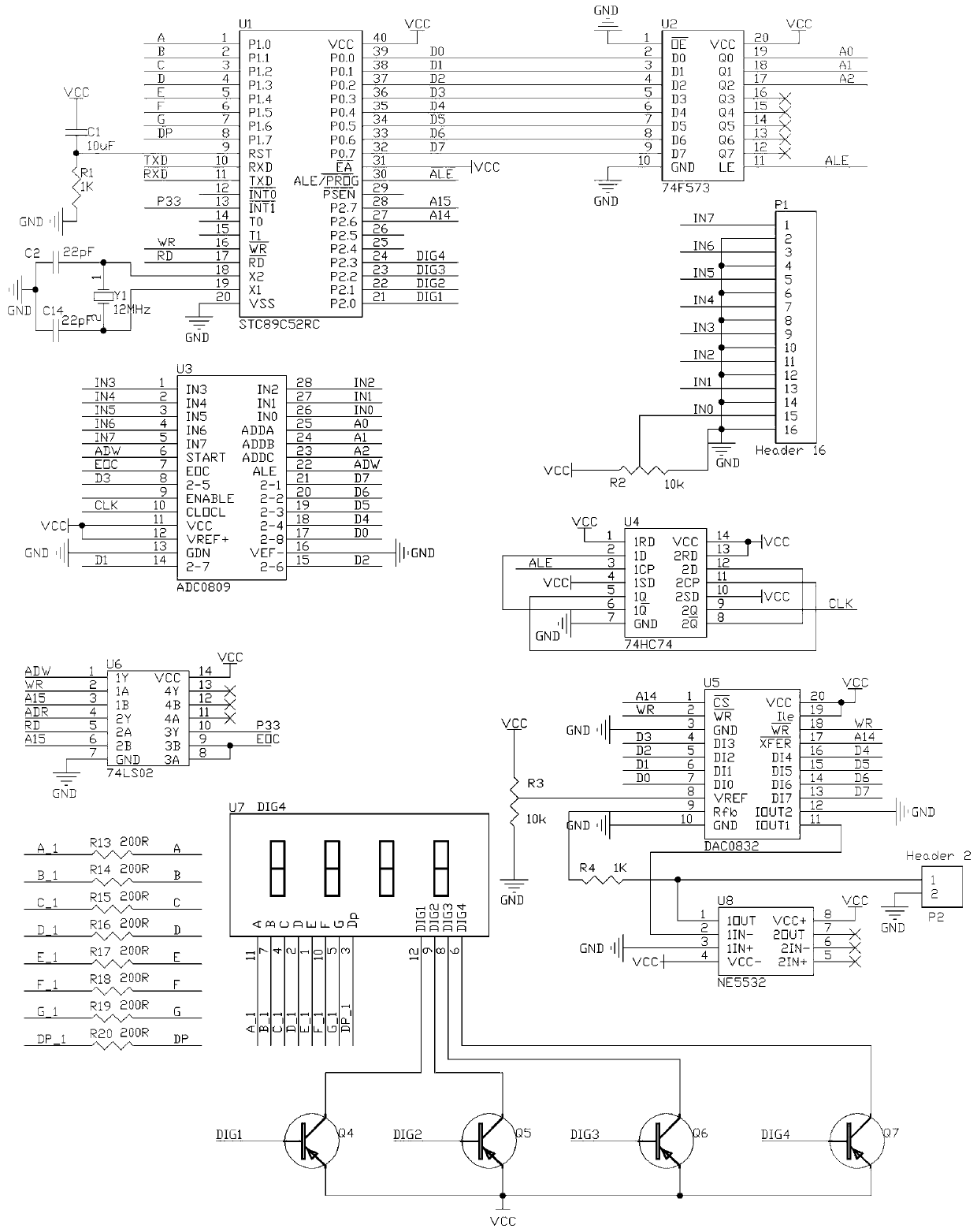 Schoolbag platform type single chip microcomputer experiment platform and experiment method thereof