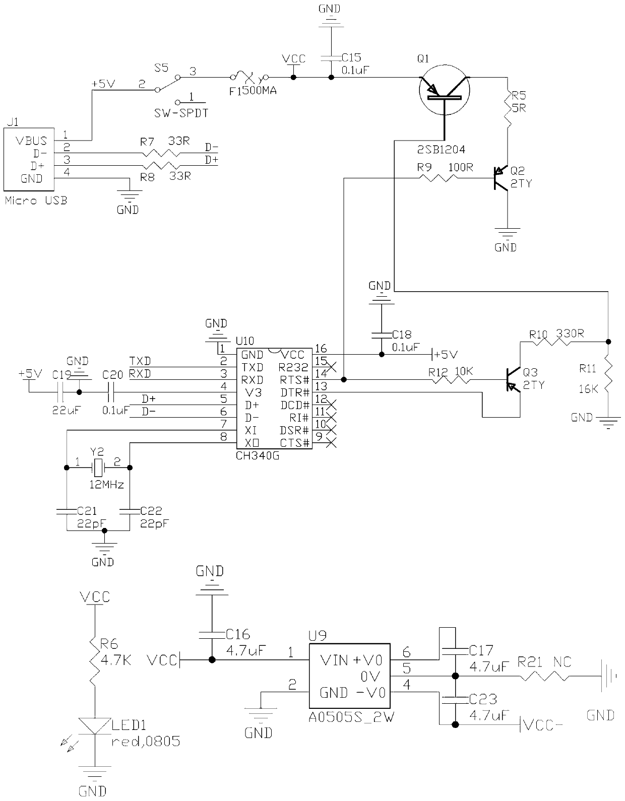 Schoolbag platform type single chip microcomputer experiment platform and experiment method thereof