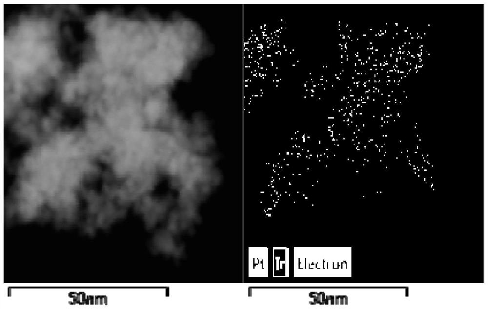 Preparation and application of a double-effect oxygen electrode catalyst with metal iridium surface-modified platinum