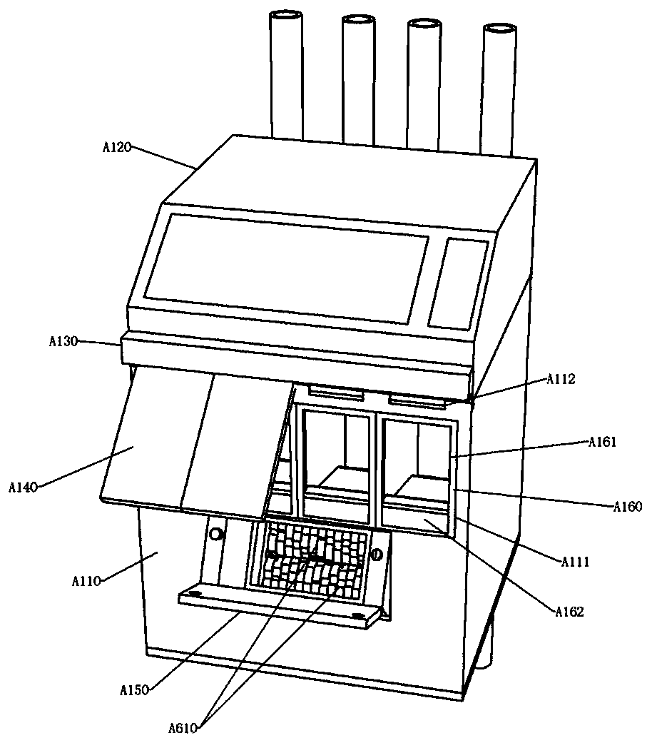 Throwing door mechanism and garbage classification recovery system thereof