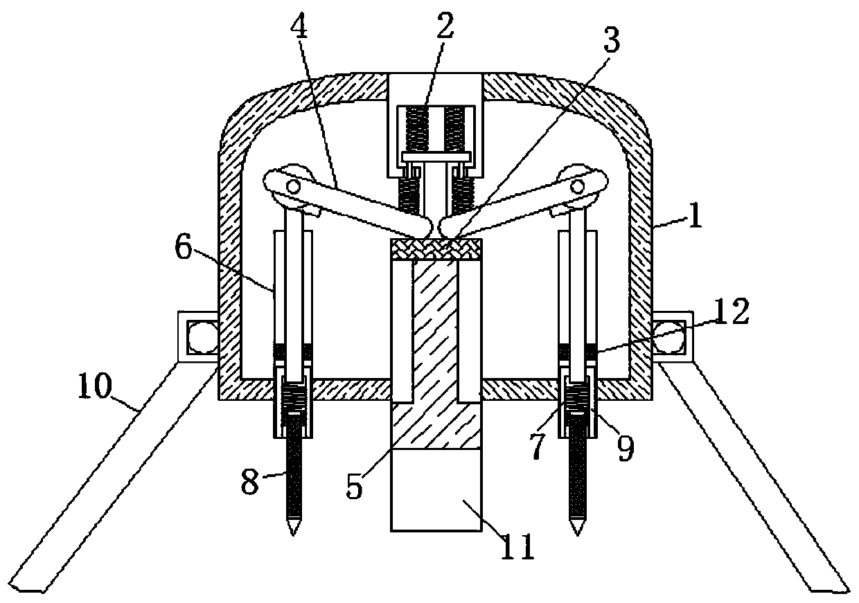 Foundation bearing capacity detection device used for road construction and capable of improving stability