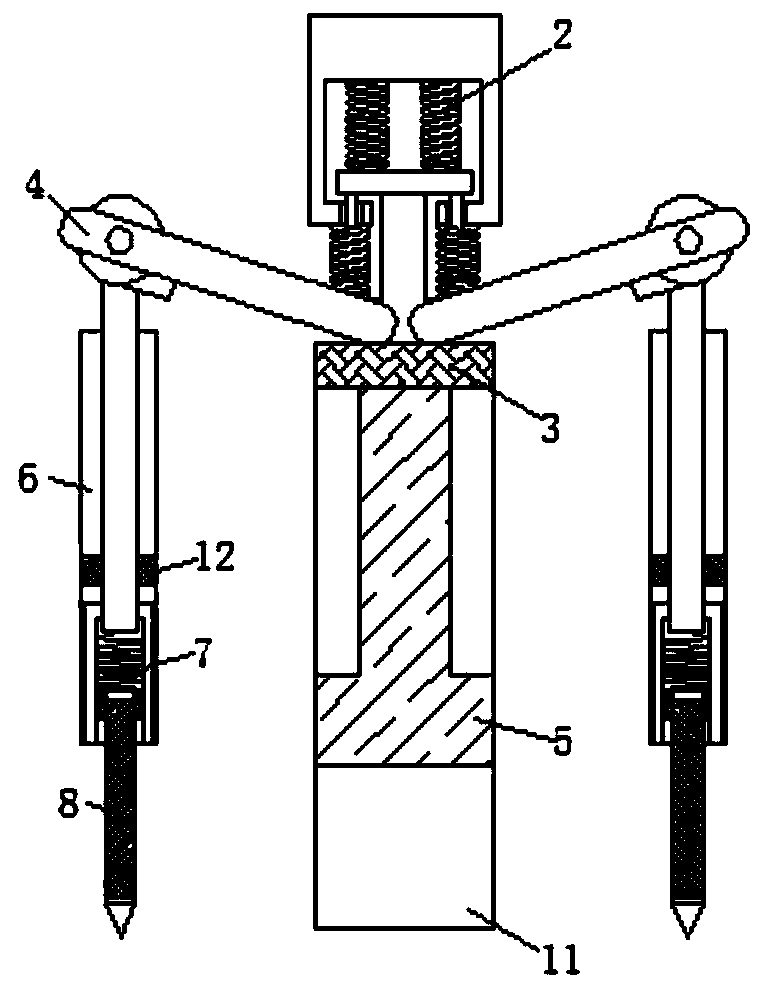 Foundation bearing capacity detection device used for road construction and capable of improving stability