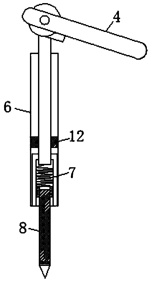 Foundation bearing capacity detection device used for road construction and capable of improving stability