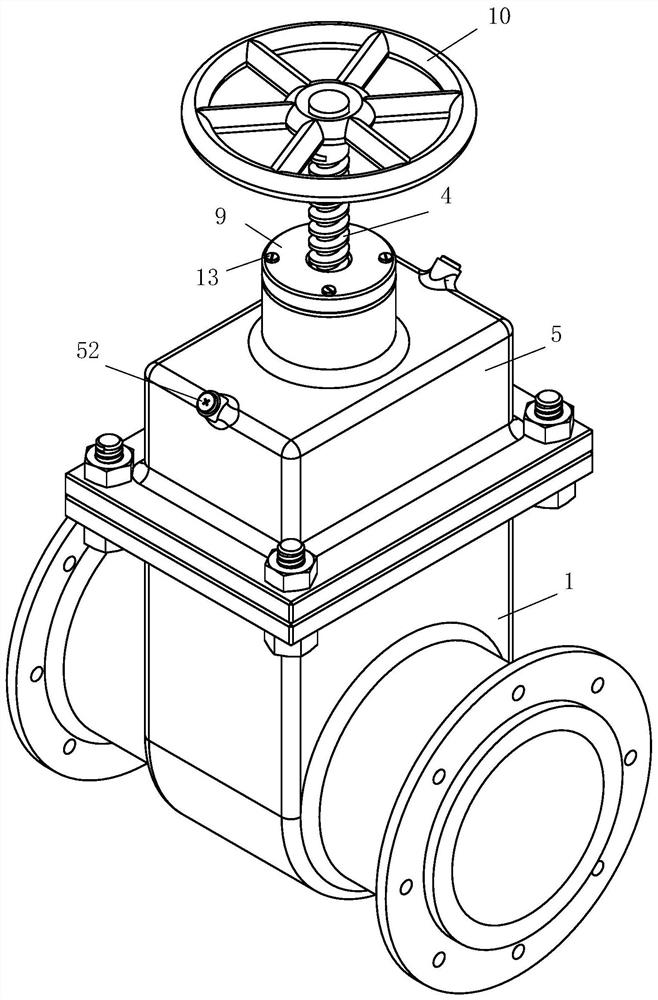 Automatic compensation type industrial gate valve