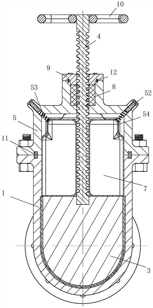 Automatic compensation type industrial gate valve