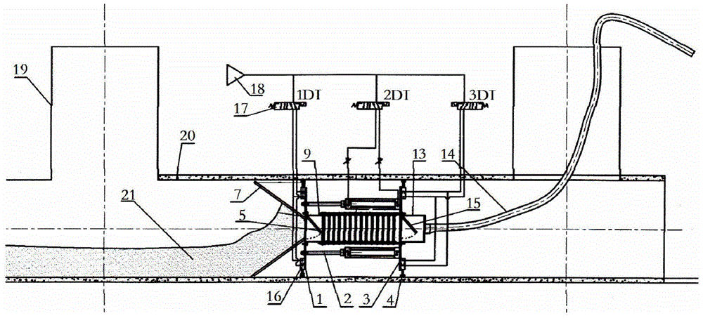 Pneumatic underground drainage pipeline dredging device