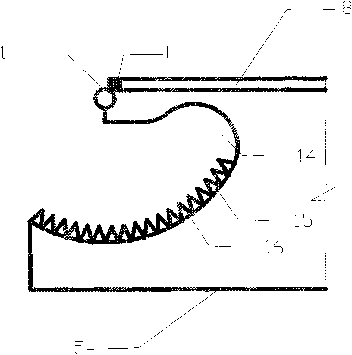 Template connecting piece capable of regulating and controlling angle