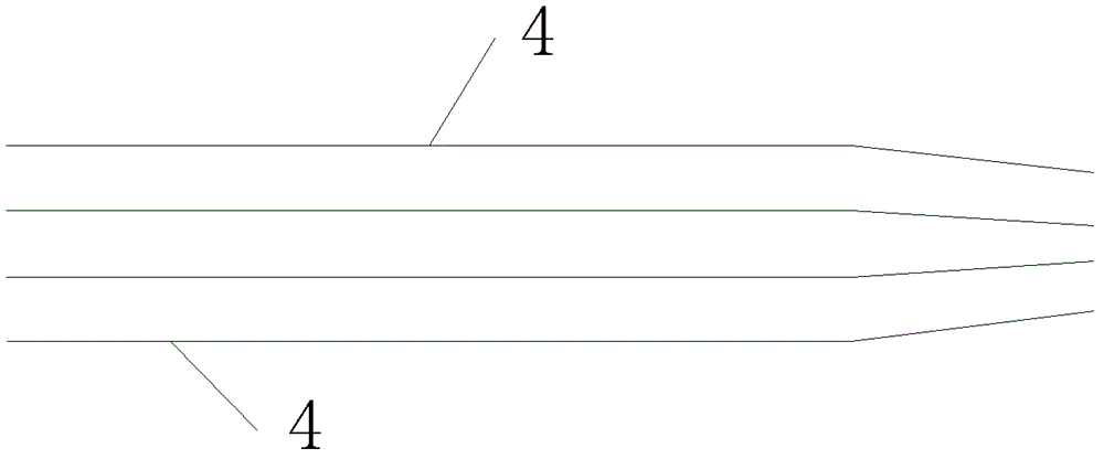 Calculus breaking and clearing attraction probe device with cohesively aligned laser fibers