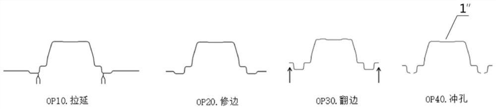 Automobile central channel drawing stamping die, shaping die and process surface modeling method