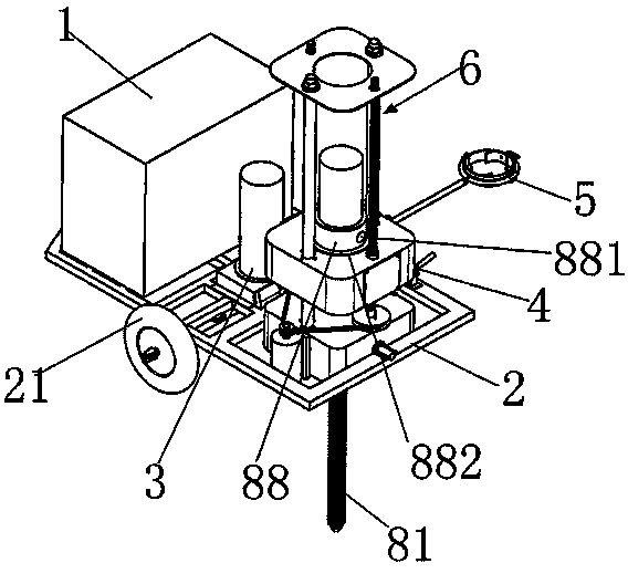 Earth ball shape and size adjustable small-sized tree mover