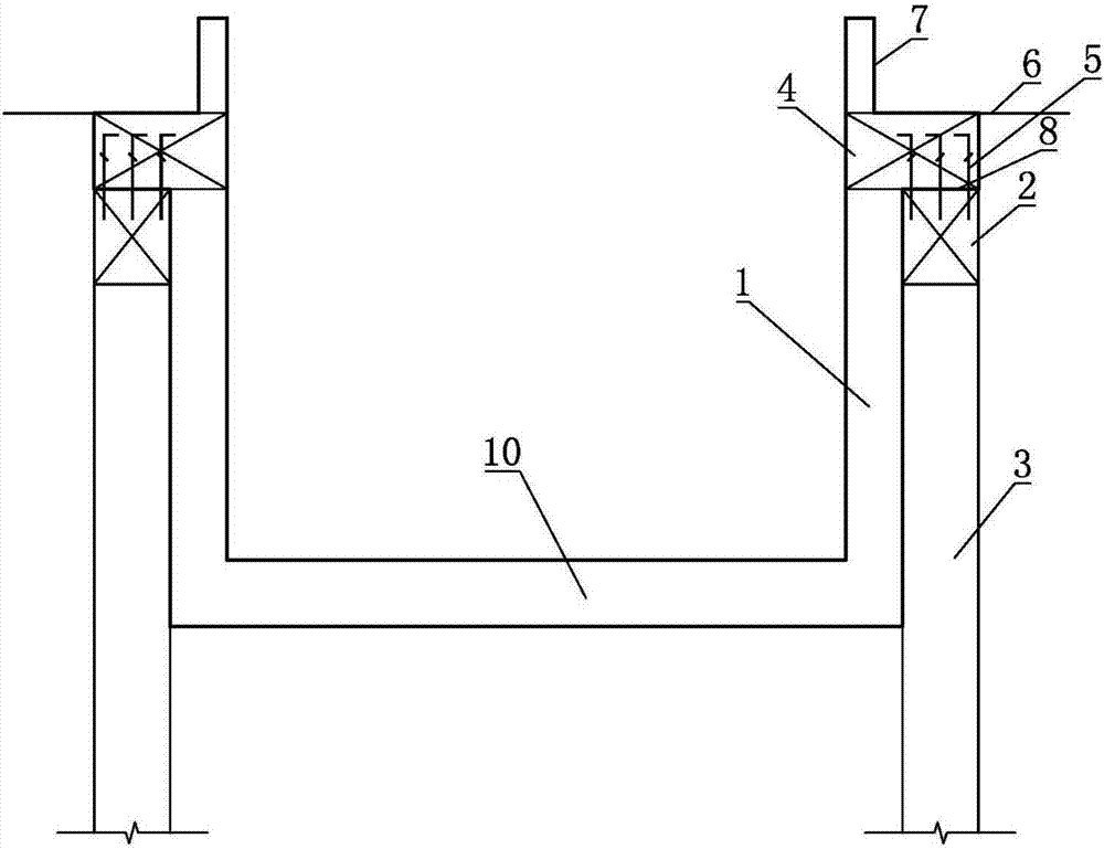 Lateral rigidity enhancing structure of open section of subway entrance