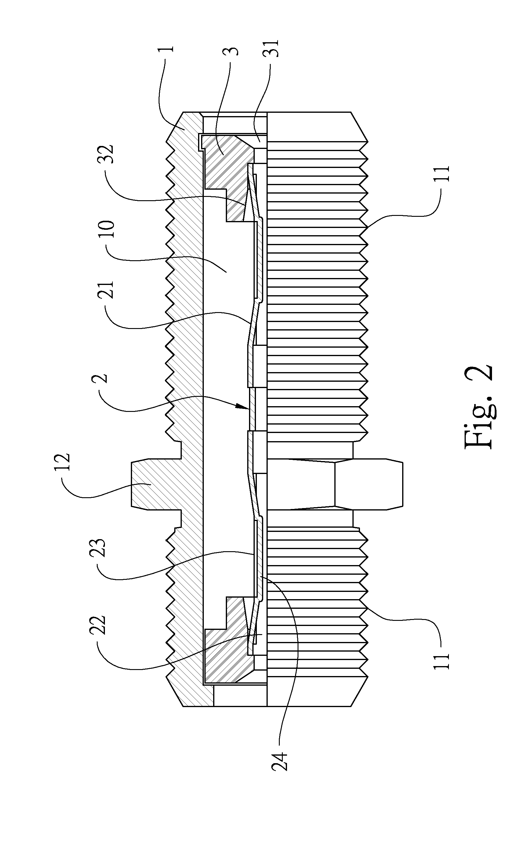 Coaxial cable adaptor