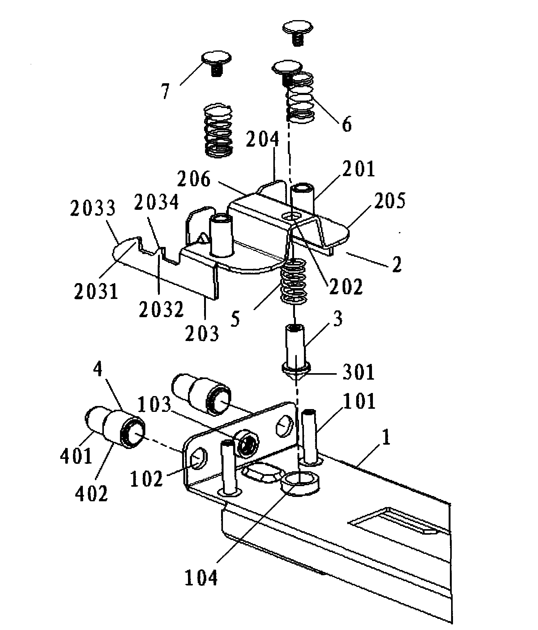 Slide rail tool free mounting frame for server