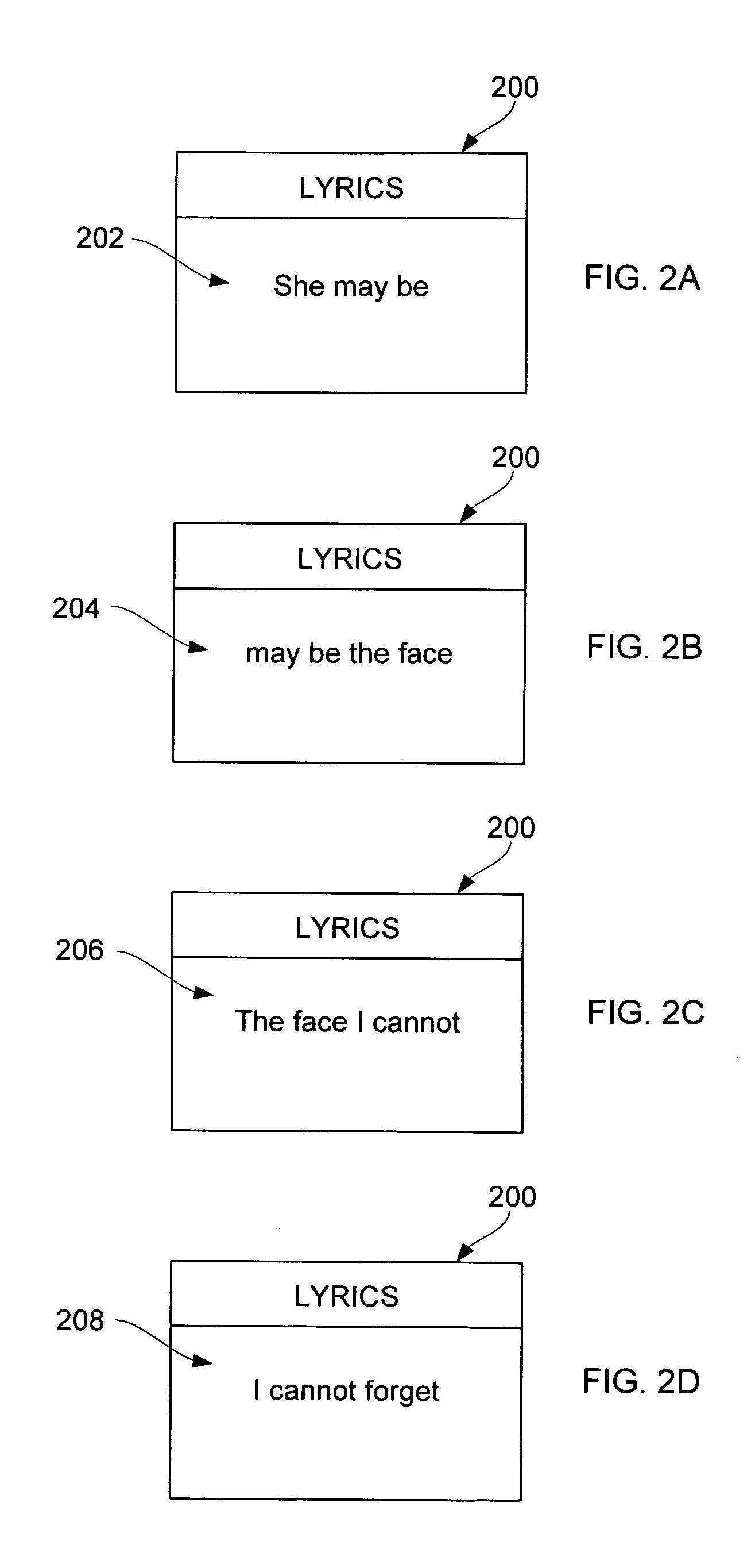 Dynamic lyrics display for portable media devices