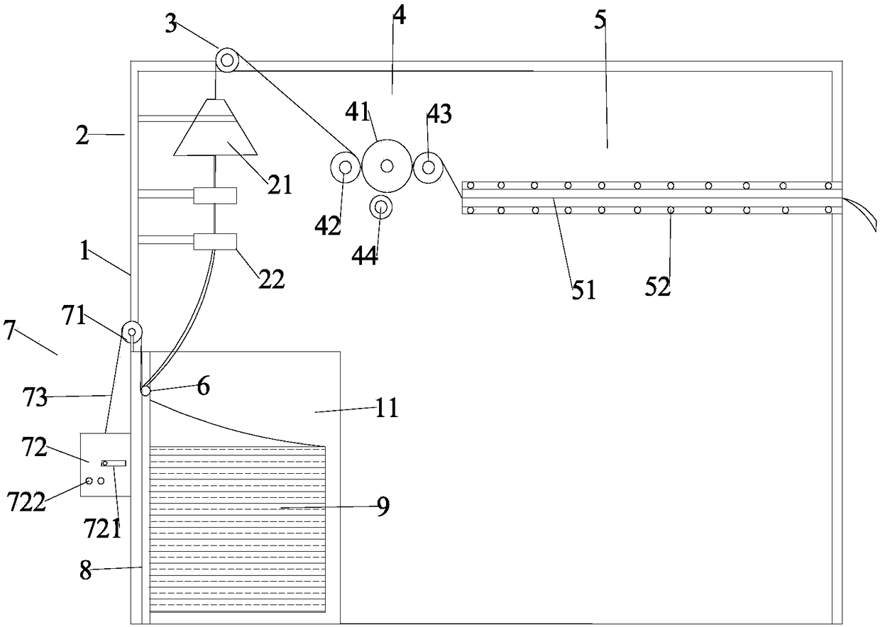 Composite core horizontal conveying device