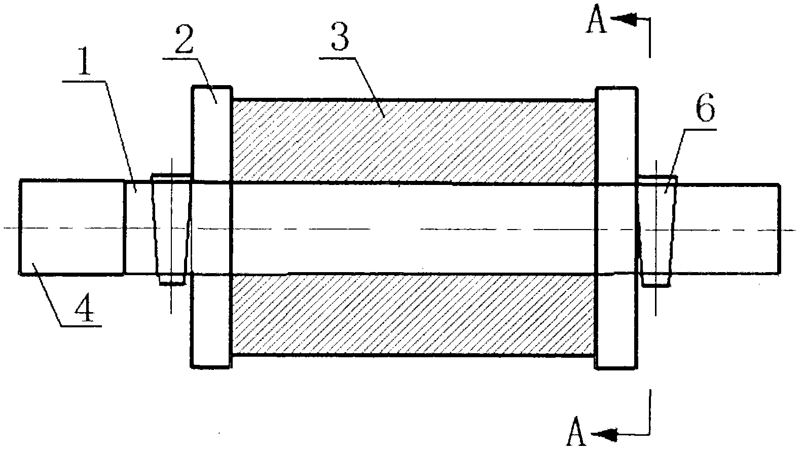 Semi-closed tool for forging hollow nuclear power main pipe