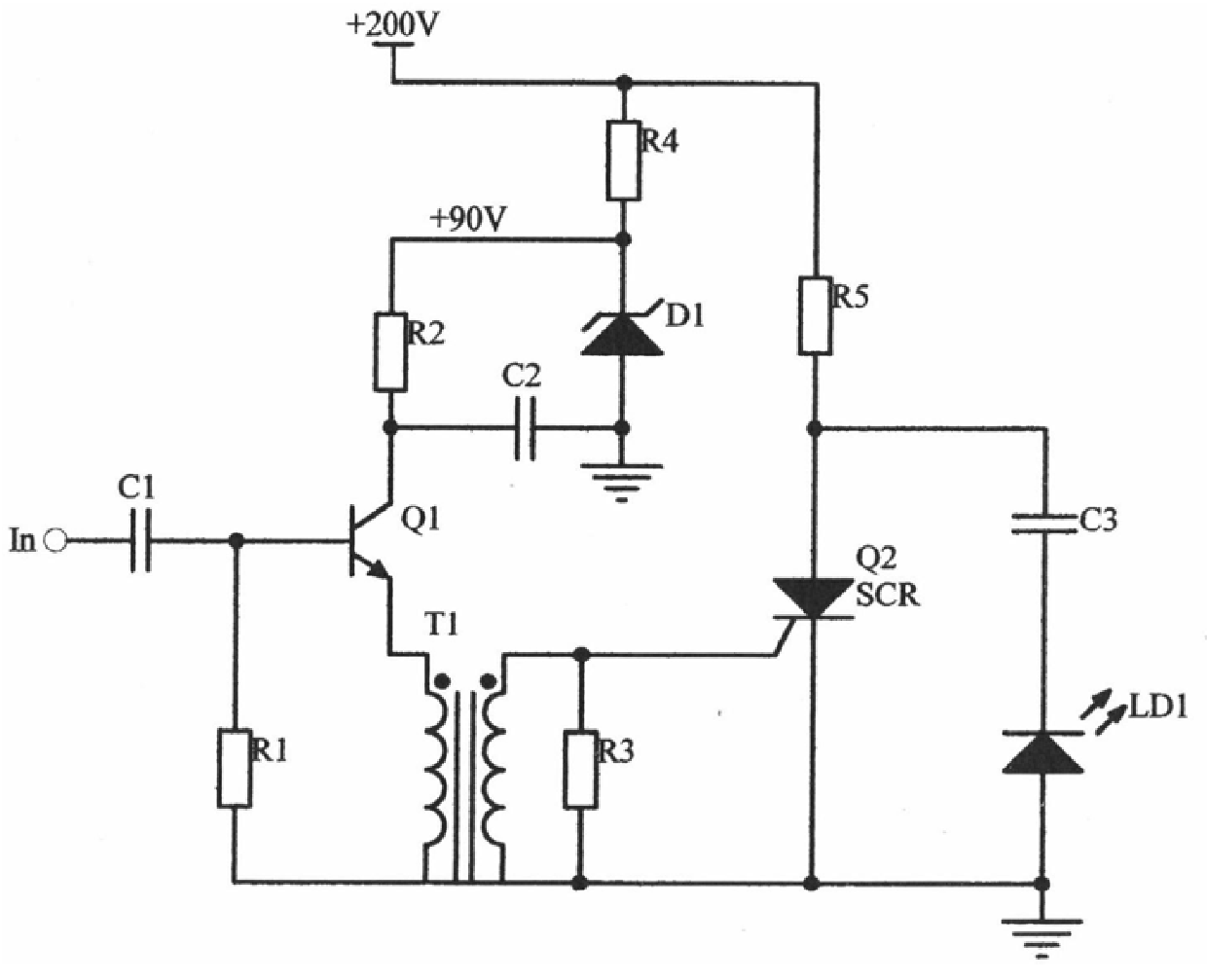 Air-to-air missile laser fuze launch circuit